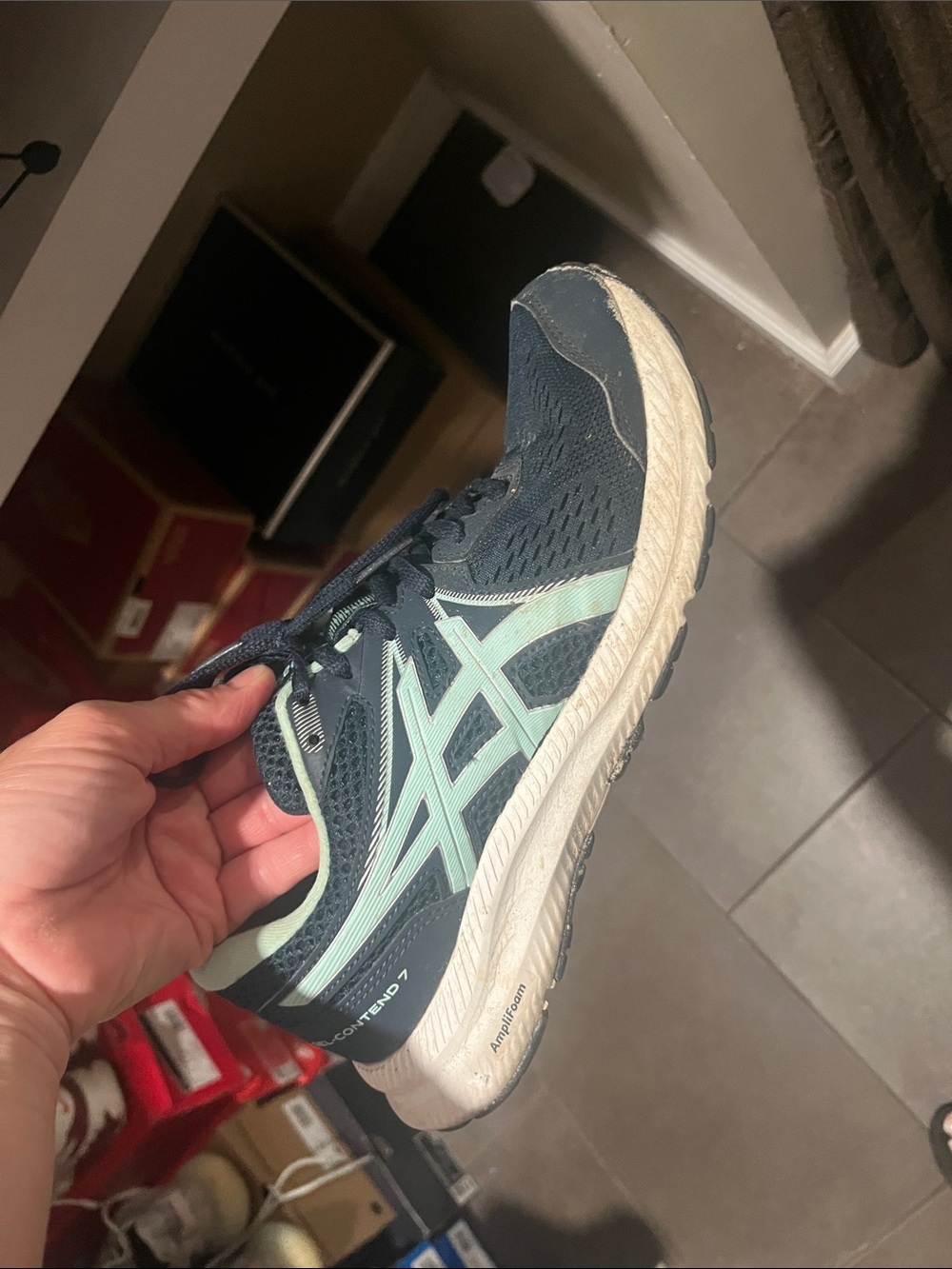 ASICS Women's Running Shoe — Navy & Mint
